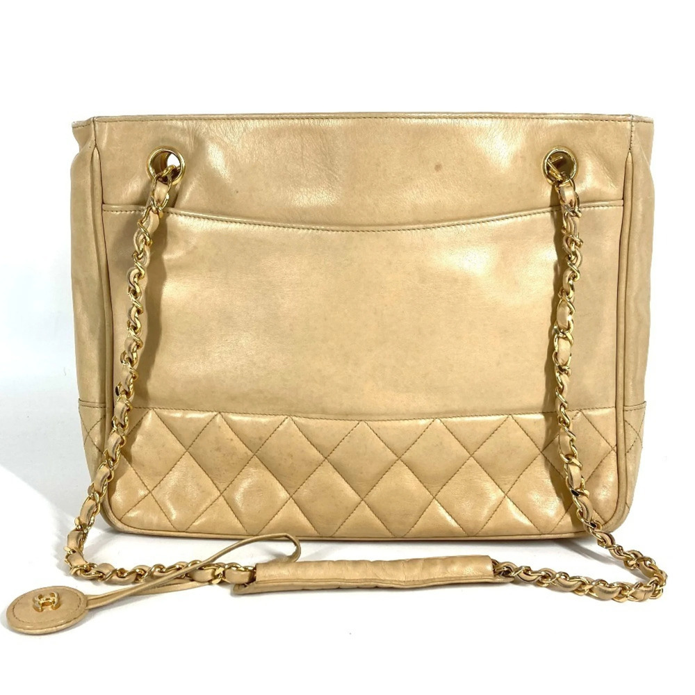 CHANEL Vintage Cream Leather Logo Shoulder Bag - Picture 2 of 16